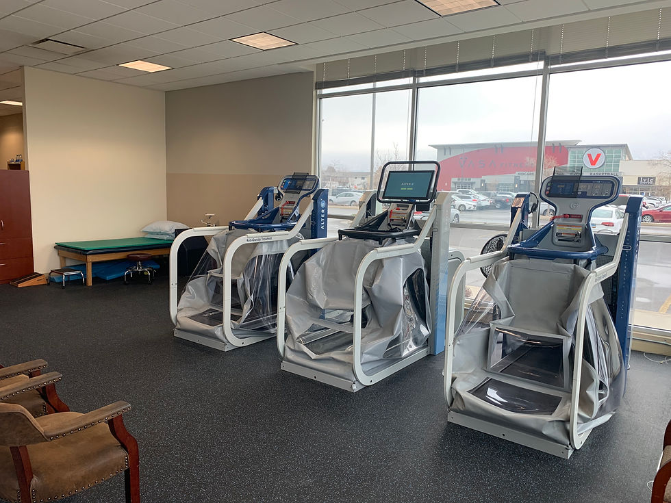 AlterG anti-gravity treadmills at Muscle IQ Physical Therapy in Orem, Utah