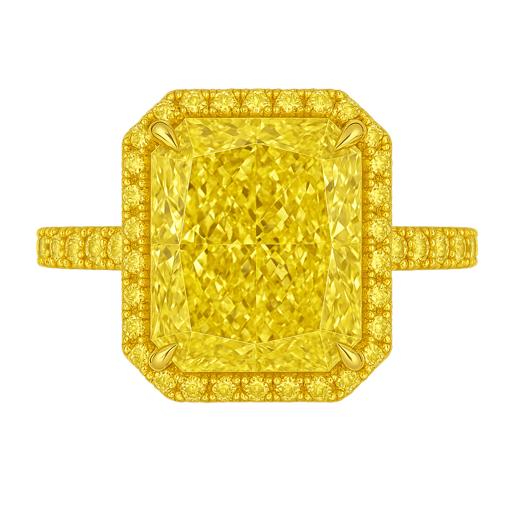 Fancy Vivid Yellow 6.50ct Diamond ring