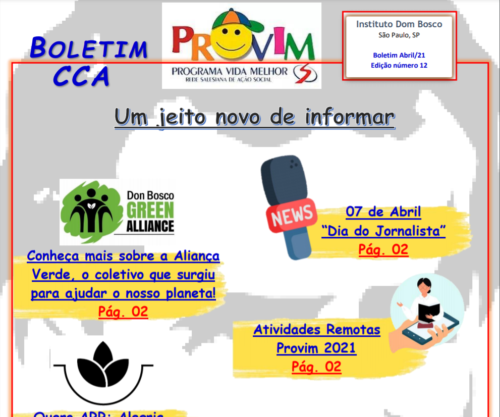 Boletim CCA PROVIM nº 12