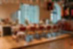 inside patterns brighton wedding venue, the top table is on the stage