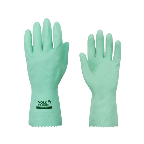Luva de látex veniz silver verde Volk
