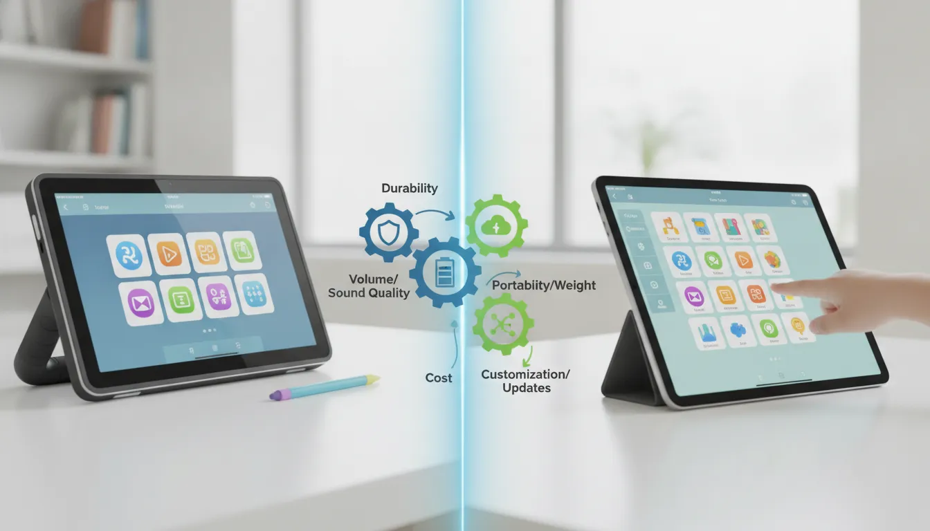 AAC speech-generating device vs communication app for a child: What to Compare