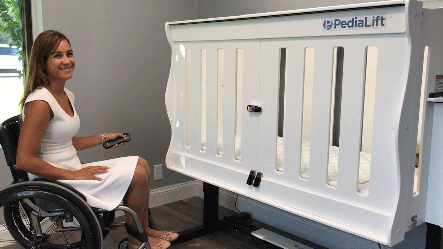 PediaLift Crib™ for disabled parents | Smart Remote