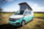 VW Campervan conversion two tone aqua
