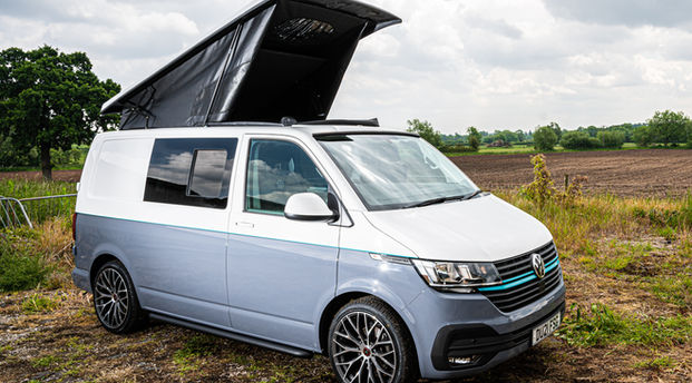 VW Camper van interior pop top roofs and solar panel installation