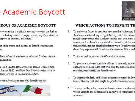 Urgent meeting for scientific collaborations and against the boycott