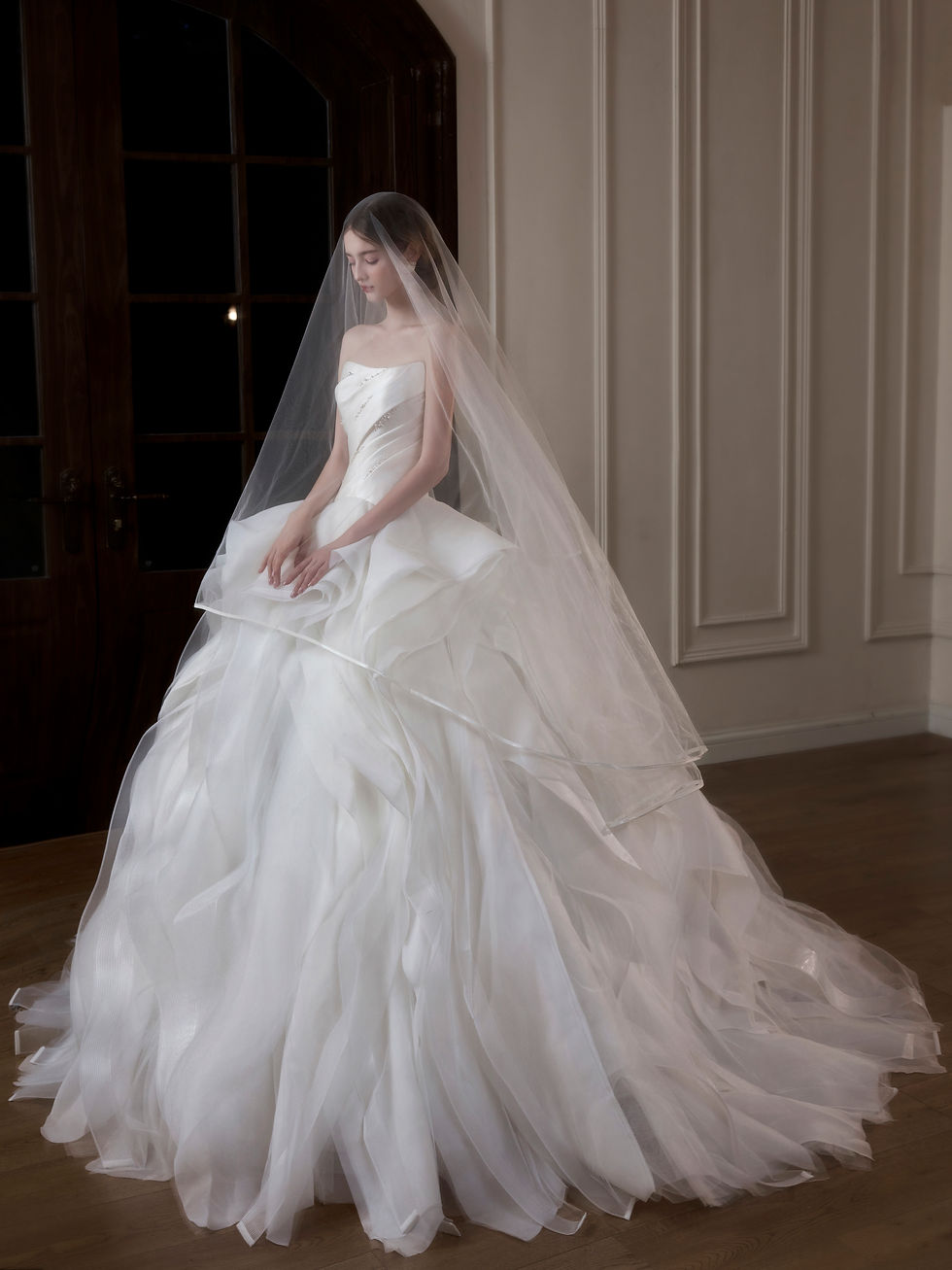 Thumbnail: organza ball gown wedding dress