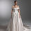 Thumbnail: luxury satin ball gown wedding dress with cathedral train Orange County