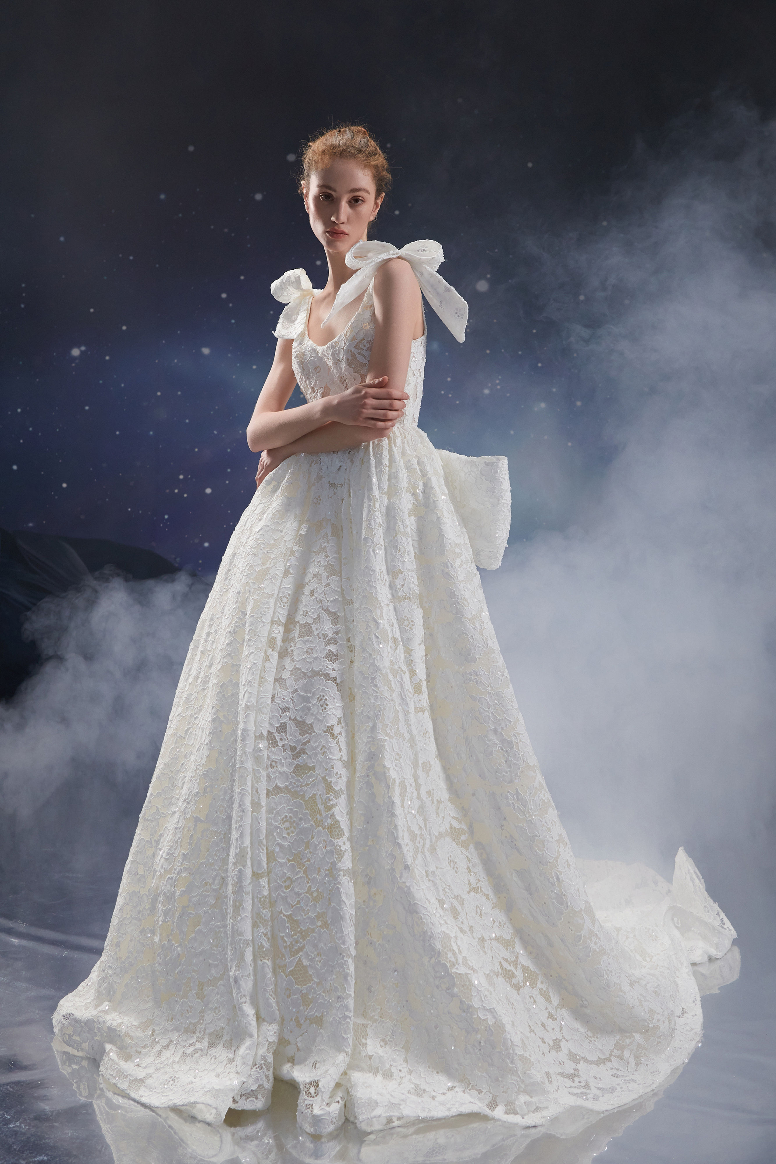 lace A-line wedding dress