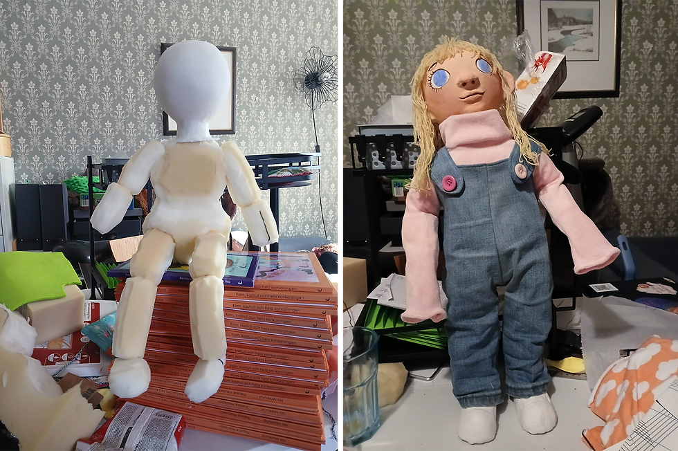 Dockan Castor blir till.