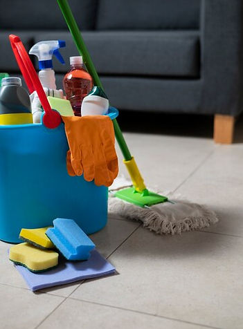 still life cleaning tools