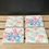 Thumbnail: Set of 4 coral and shells luxury resin coasters
