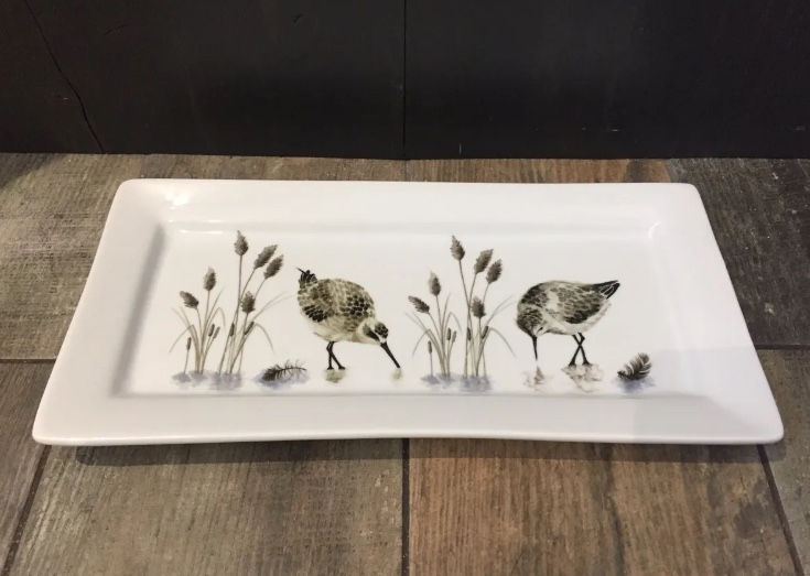 Gisela Graham Sandpiper Bone China plate
