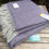 Thumbnail: Tweedmill Textiles lavender and grey herringbone pure wool blanket/throw