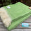 Thumbnail: Tweedmill Textiles 100% Recycled Wool Lime Green Chevron Tibet throw/blanket