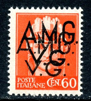 AMG Venezia Giulia (VG) Bush 24d 60 Cent. MNH Double Overprint Error