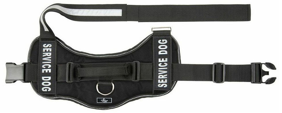 Thumbnail: Dog Harness with 2 Removable Saddle Bags & 2 Removable Patches.