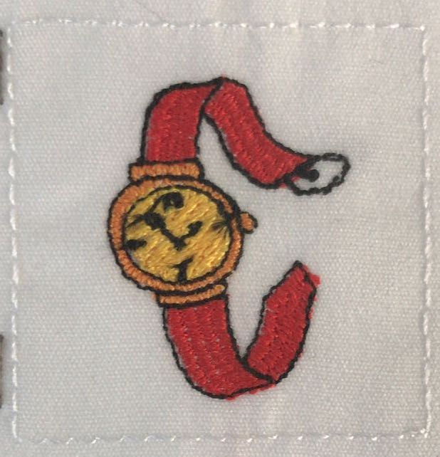 Miniatura: CONTRASSEGNO "Classico" RICAMATO 4x4cm