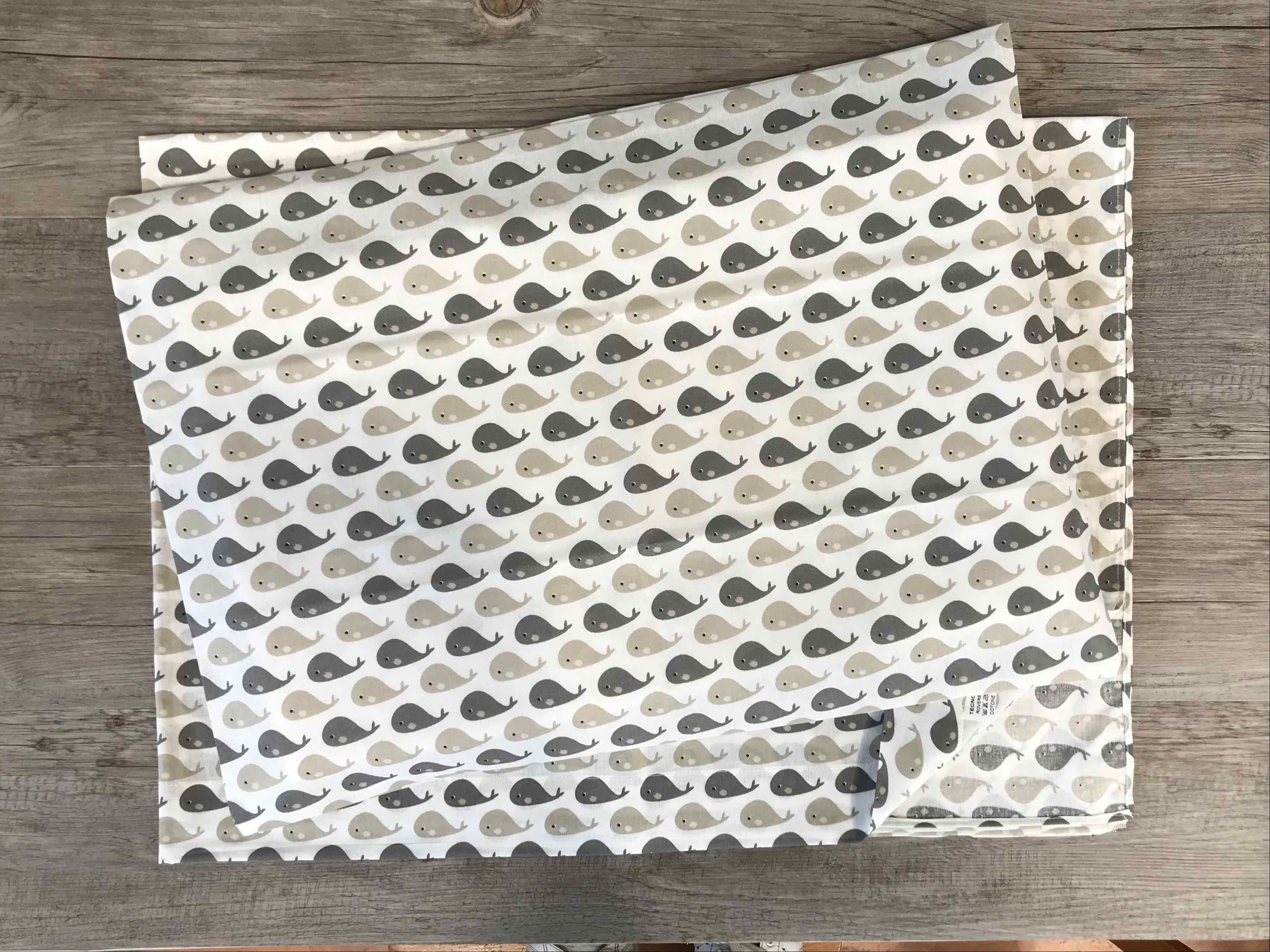 LENZUOLO + FEDERA Balene