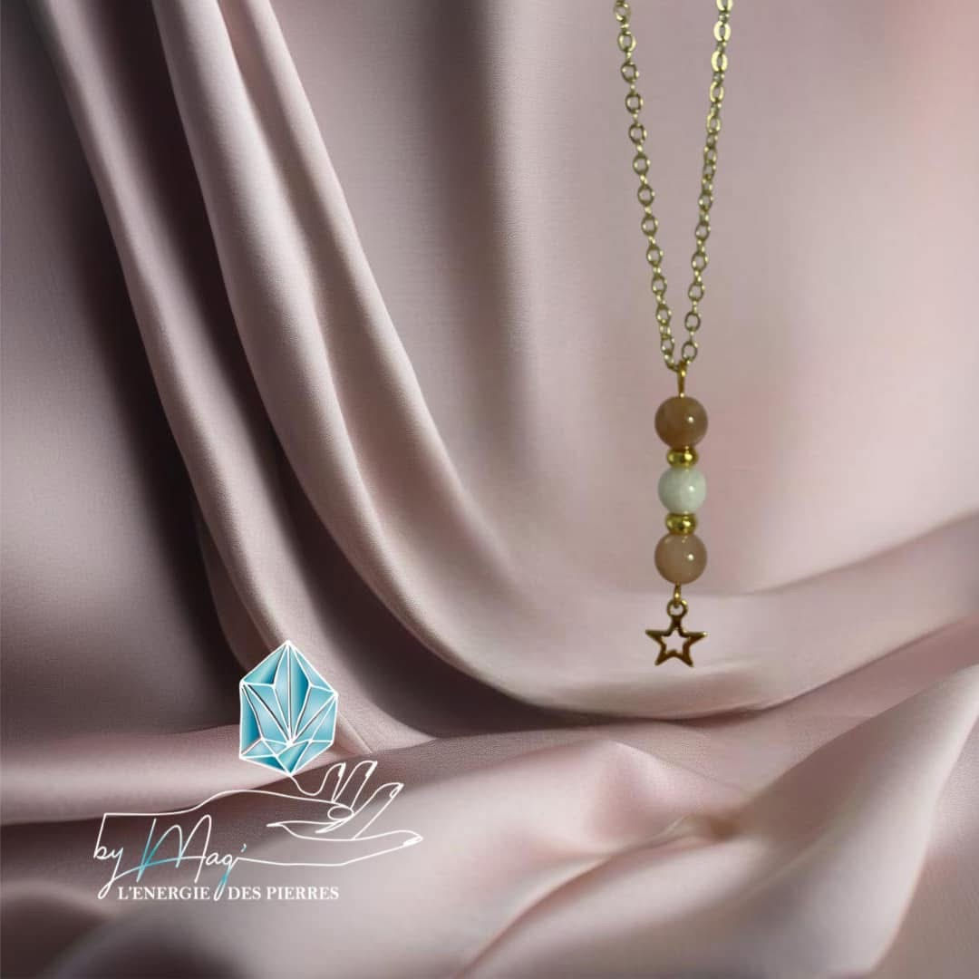 Pendentif Pierre du Soleil & Pierre de Lune