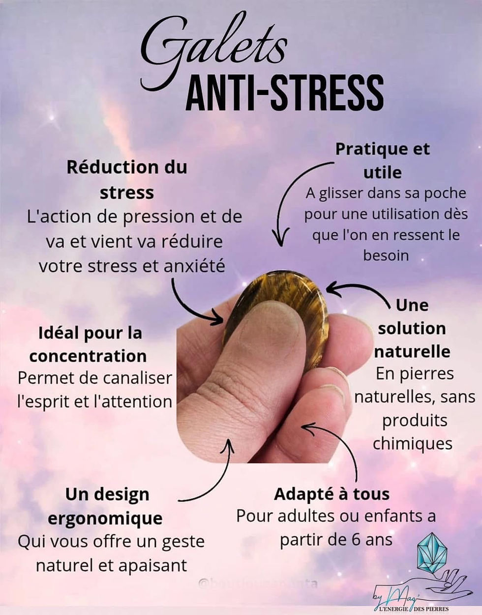 Miniature : Galet Anti-Stress Opaline 