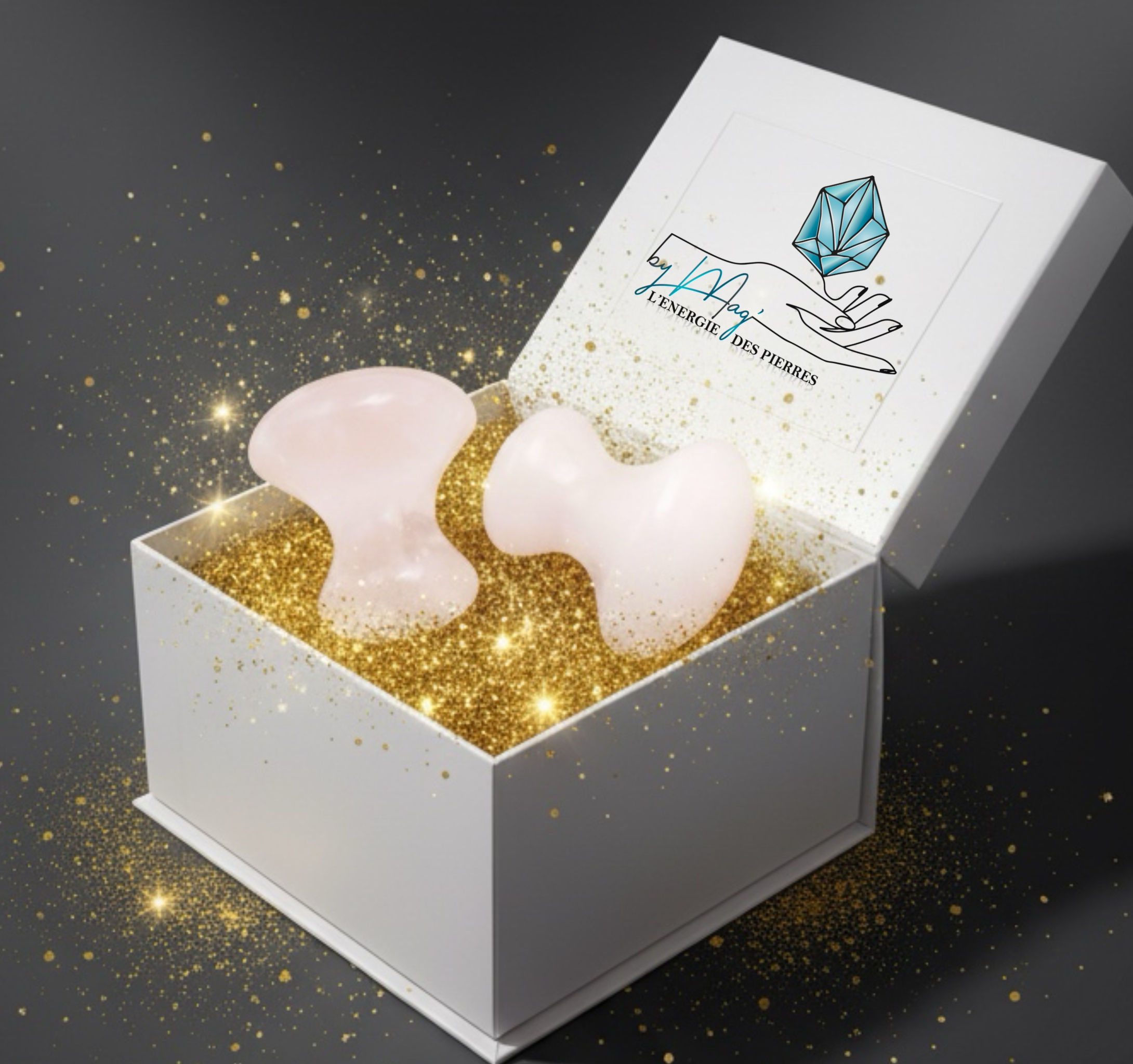 Champignon de massage en Quartz Rose
