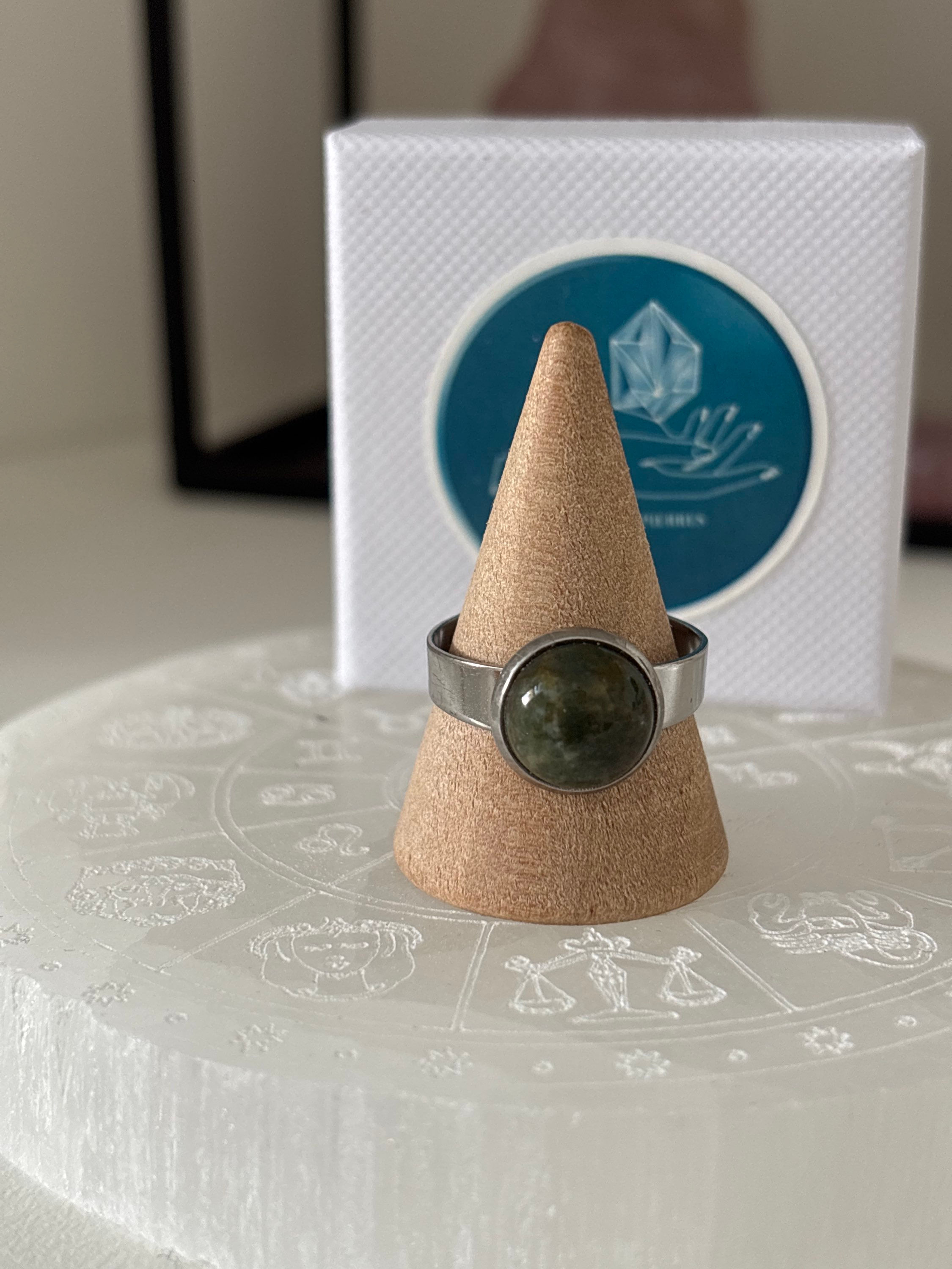 Bague ronde Agate indienne
