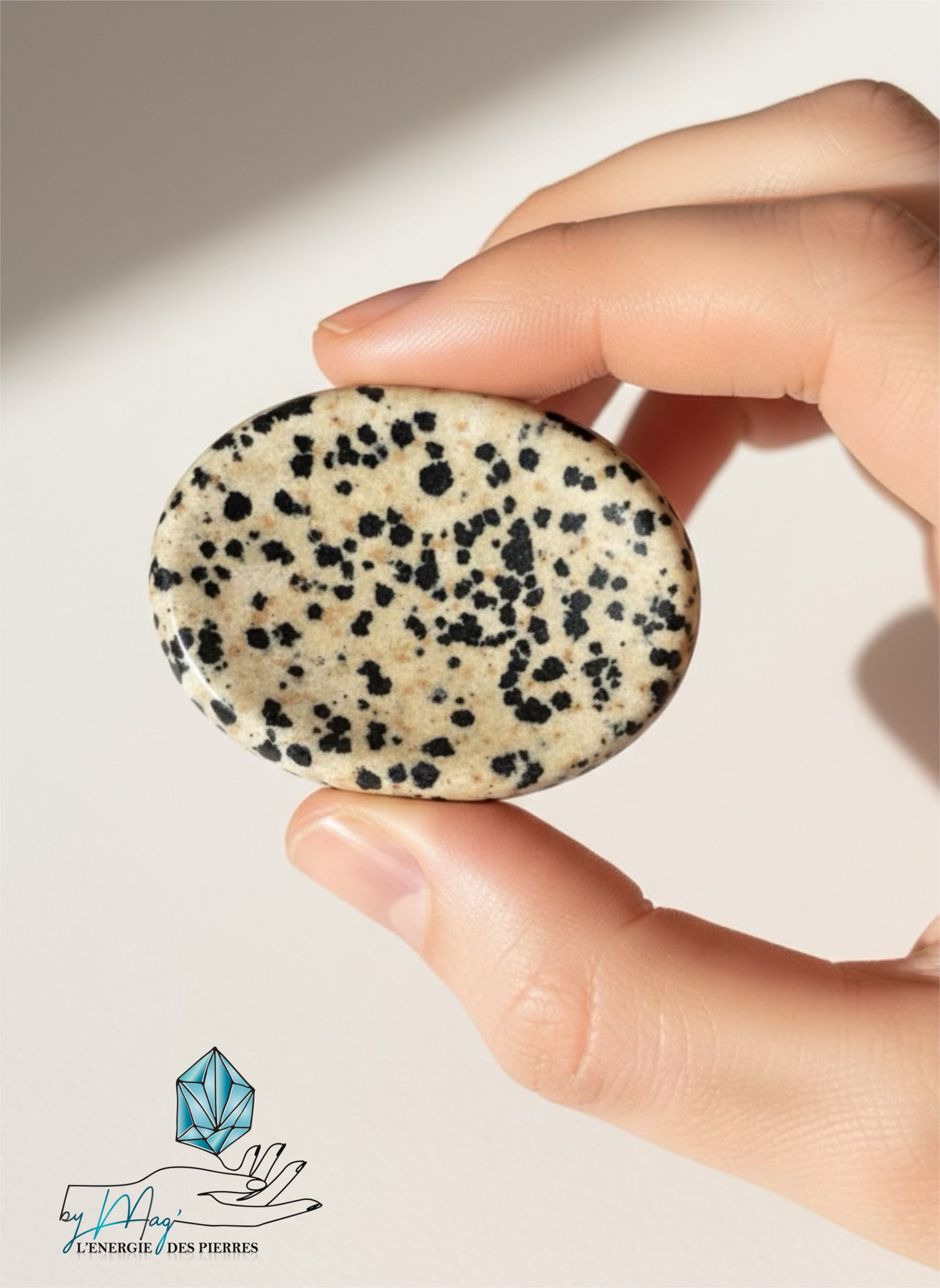 Galet Anti-Stress en Jaspe Dalmatien