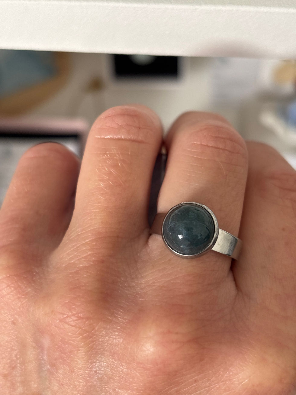 Miniature : Bague ronde Agate indienne 