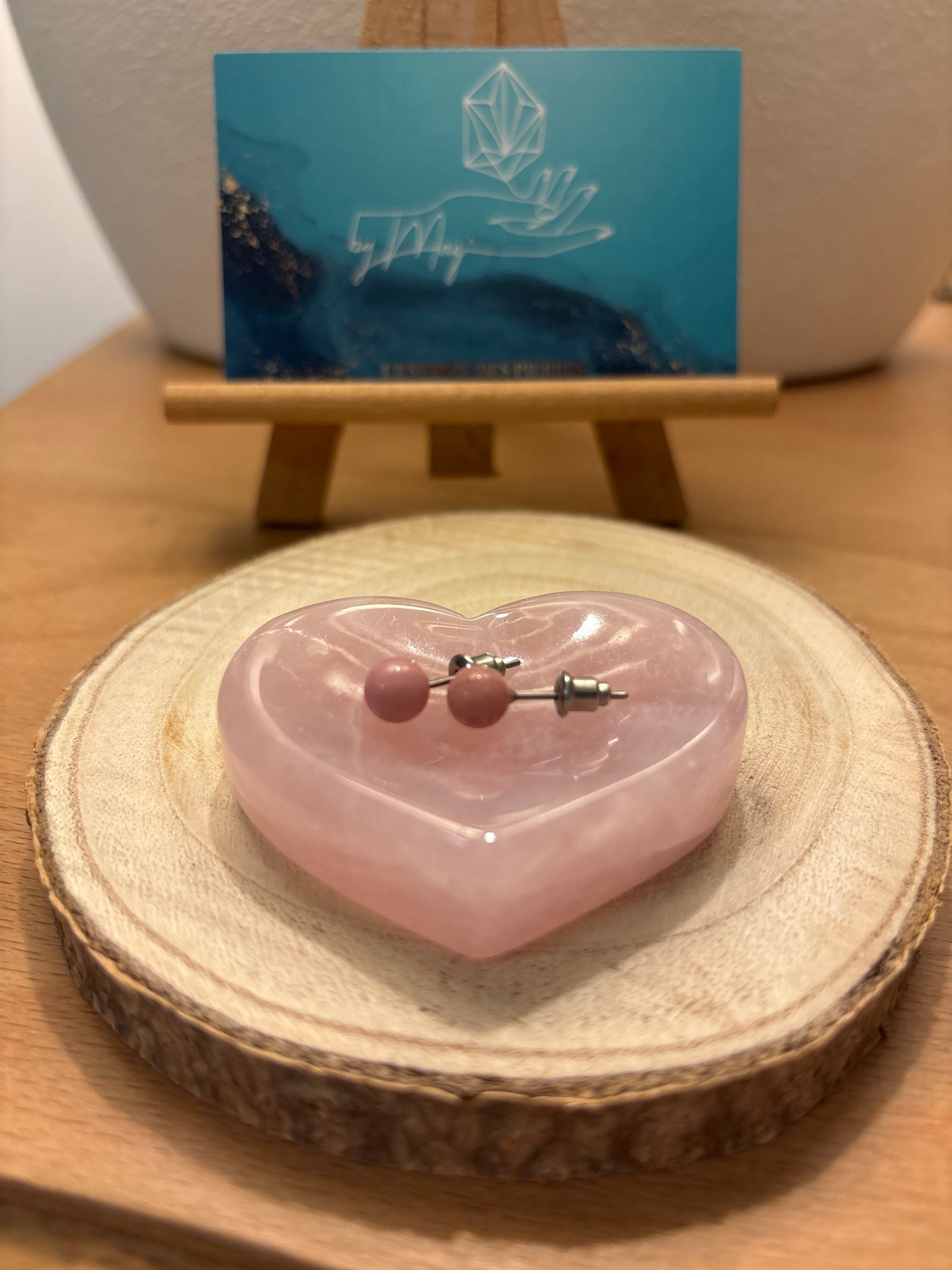 Coeur en Quartz rose