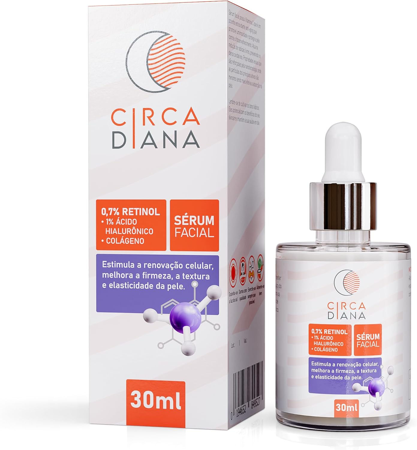 Sérum Facial Retinol 0,7% com Ácido Hialurônico 30ml