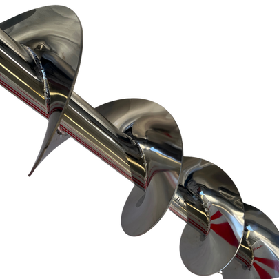 Tornillo helicoidal seccional de gran longitud