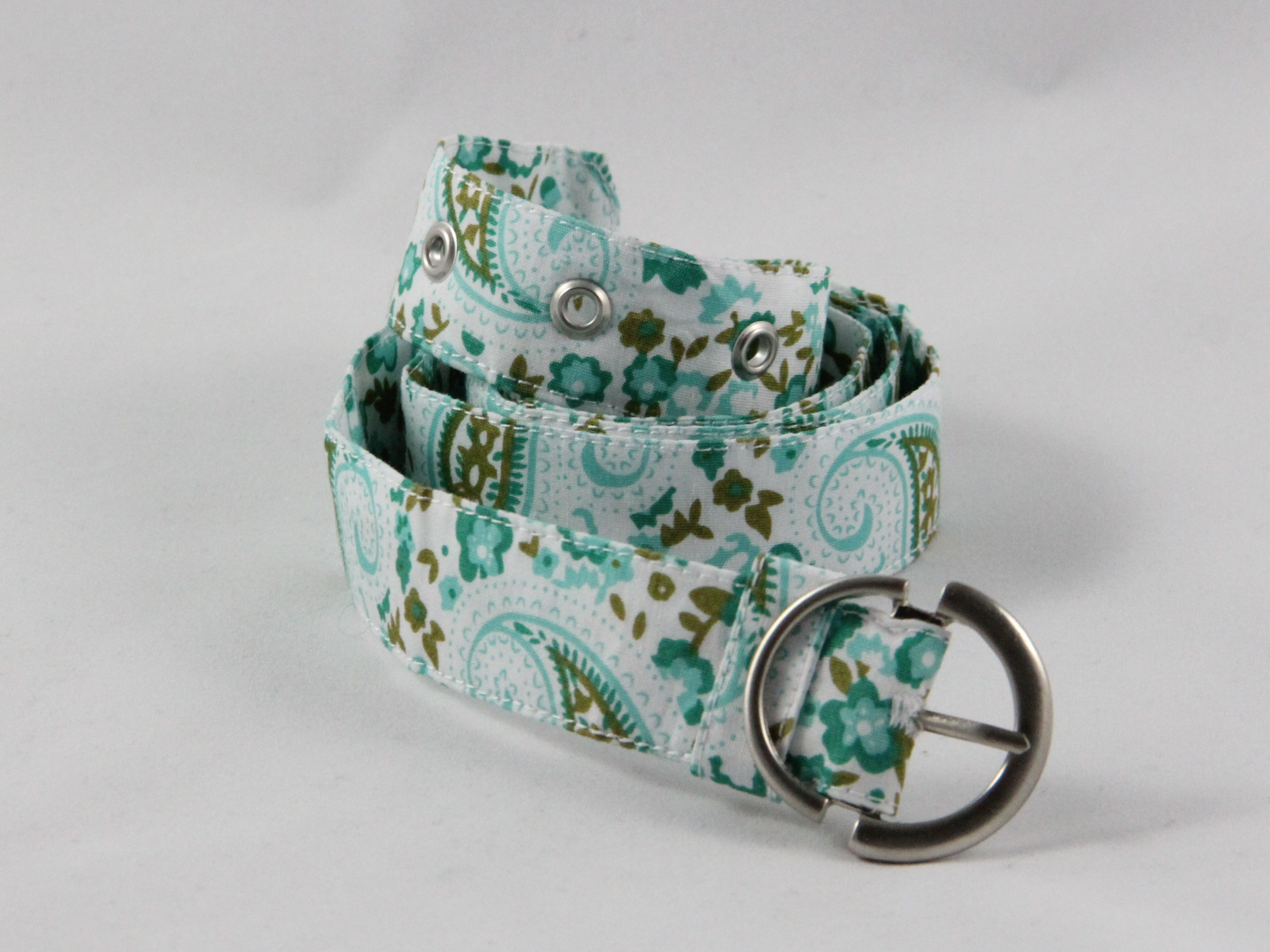 Ceinture motif cashmire vert