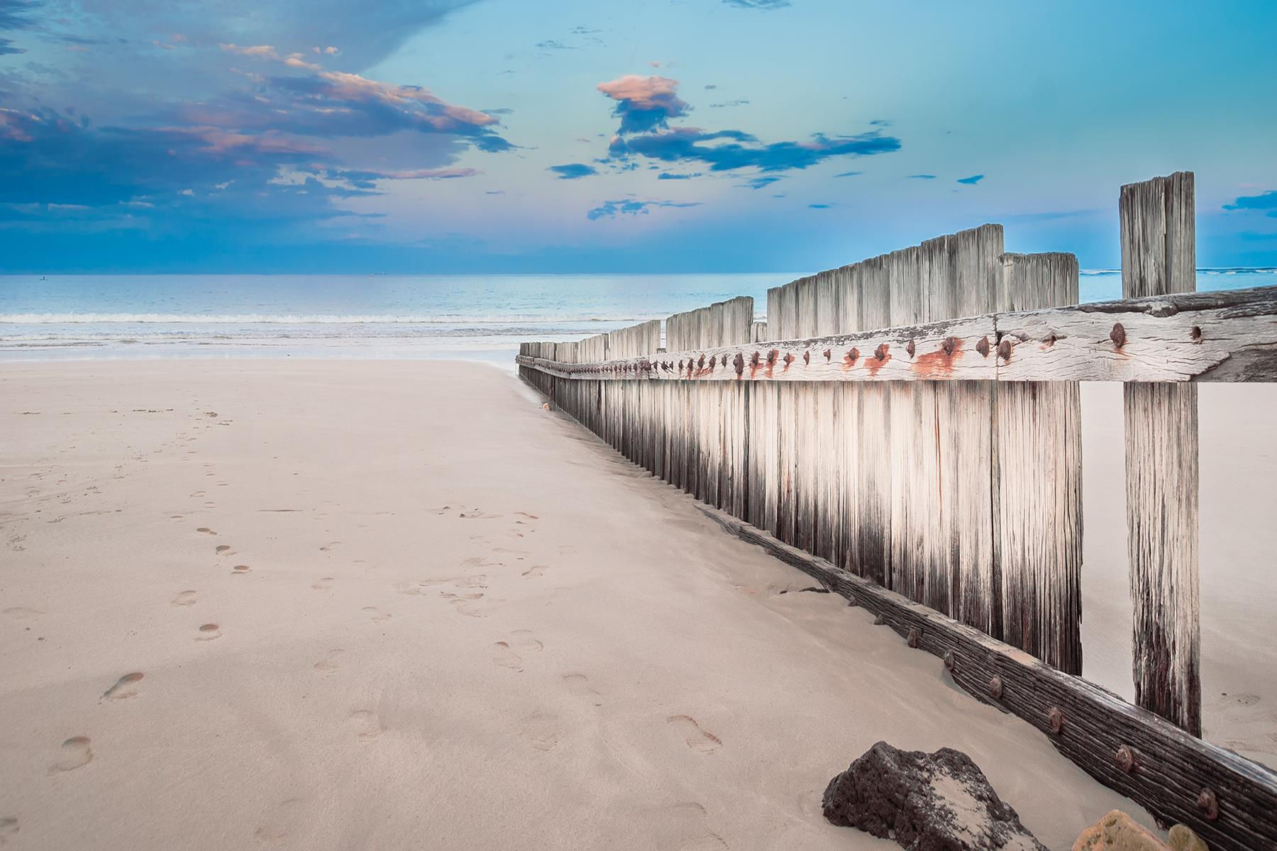 Beach tempered glass