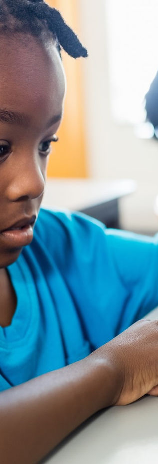 Young child using tablet