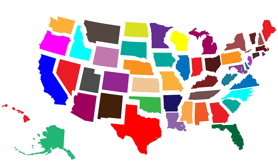 Map of United States - shutterstock_2572
