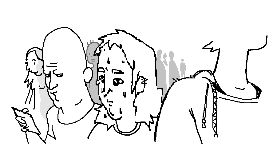 doodle | ooounderwear bunched up but we're waiting to cross the street
