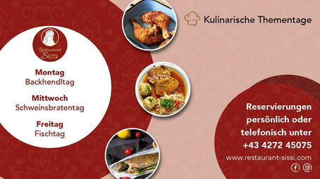 Sissis kulinarische Thementage