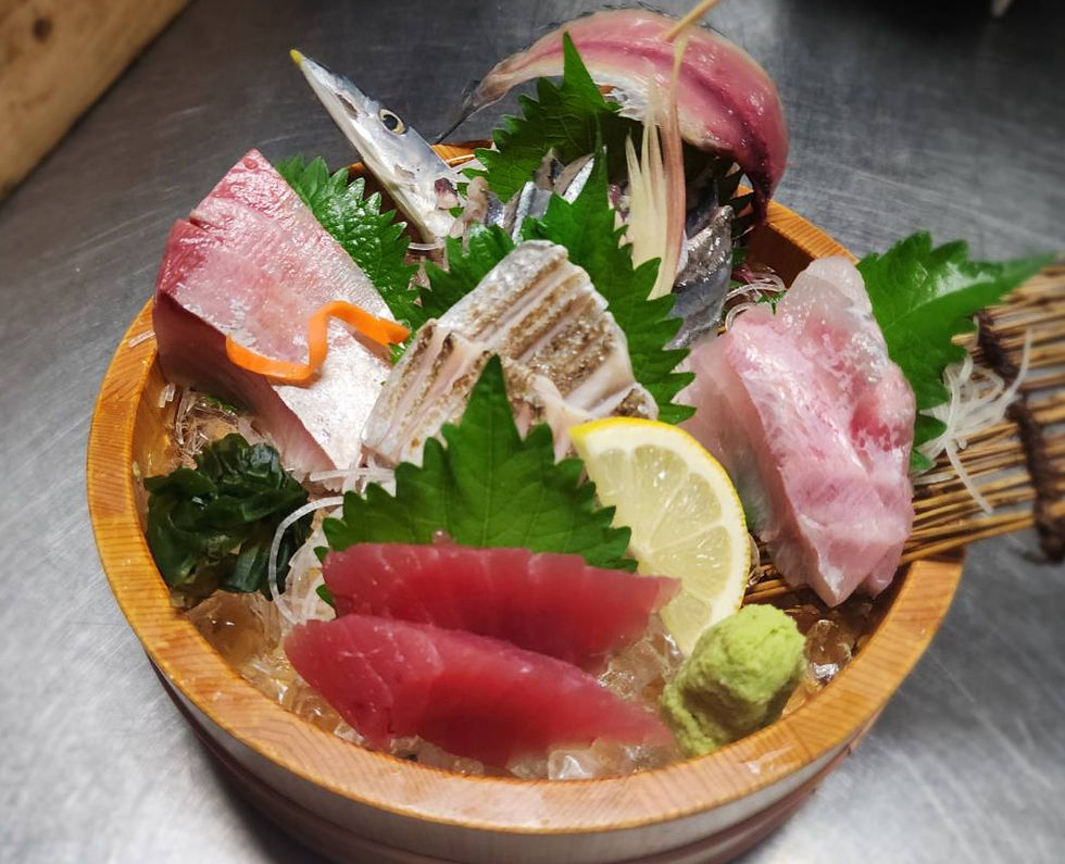 5種の刺身盛り合わせ