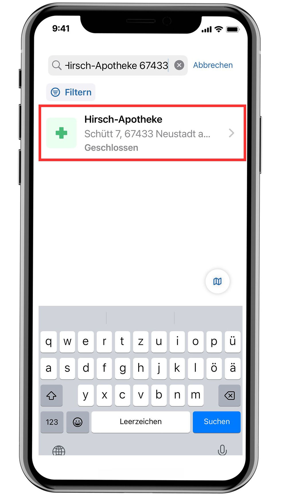 Schritt 5: Hirsch-Apotheke auswählen