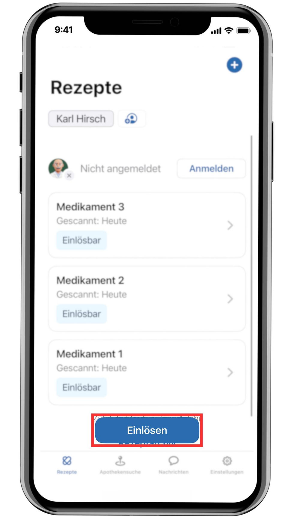Schritt 1: Auf "Einlösen" drücken