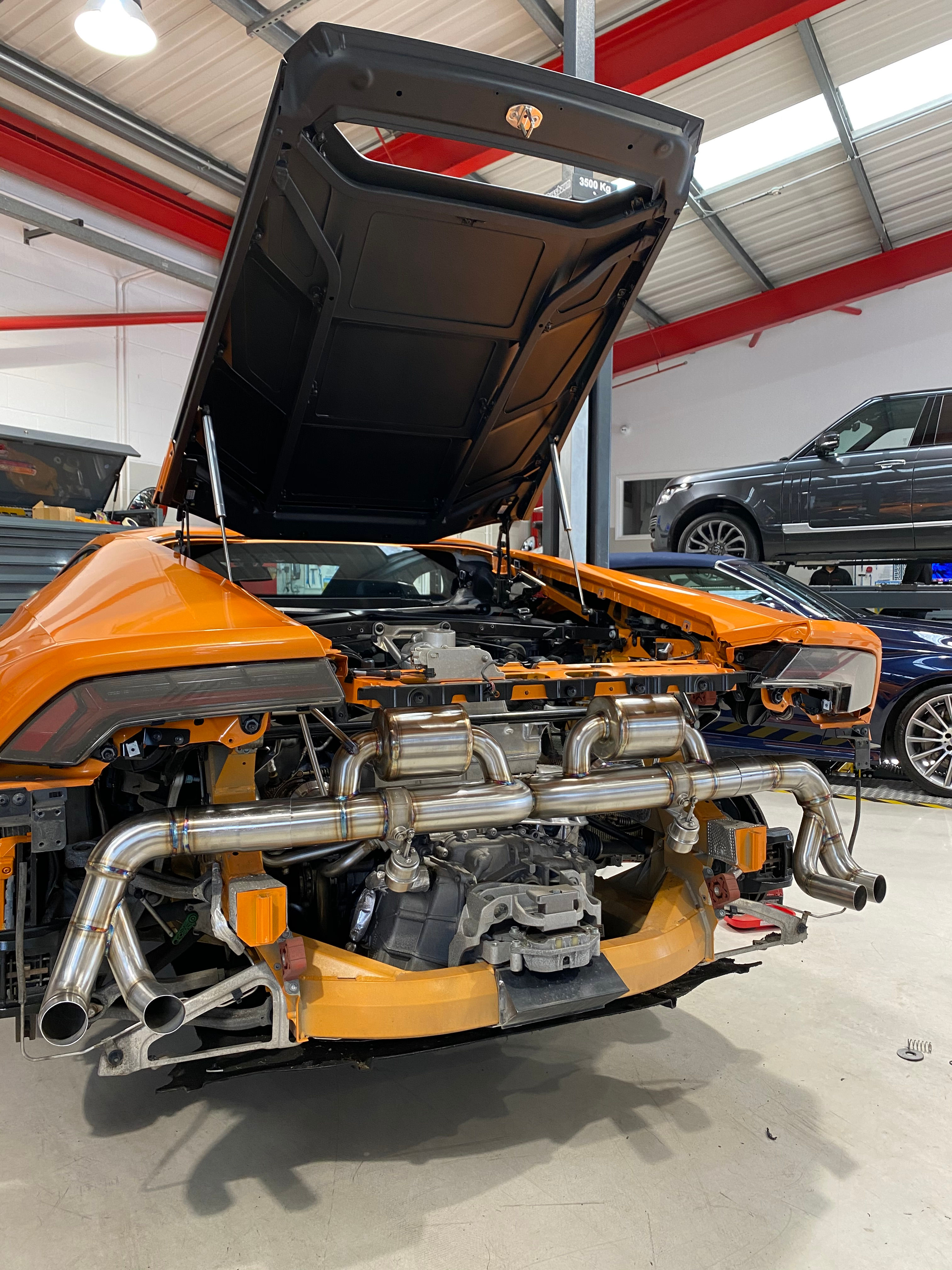 Lamborghini Huracan - Stainless Steel Rear X Pipe - Valved