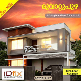 Luxury villa with garden and parking area in Muvattupuzha