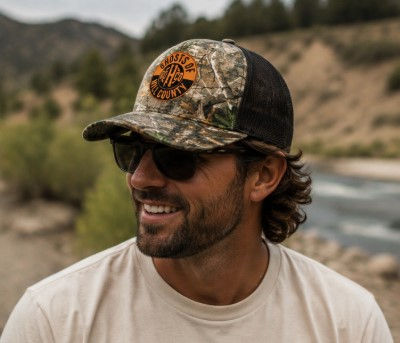 Logo Hat Camo/Hunter Org - Richardson 112