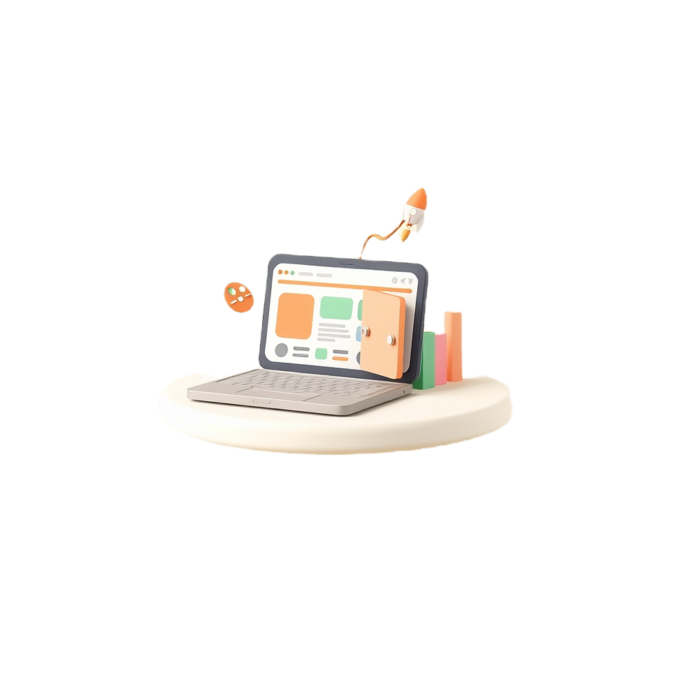 A single 3D illustrated object, soft and playful style, floating on a cream (#FAF4E8) back