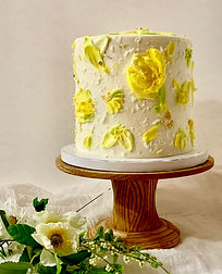 YELLOW LEMON FLORAL CAKE