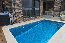 Glow in the dark Ezzaro Fosfo tiles used in the East Ryde pool in Sydney