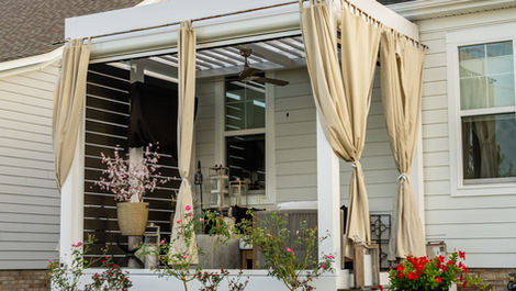The Tranquil Terrace — R-Blade Pergola with Privacy Screens, Chesapeake