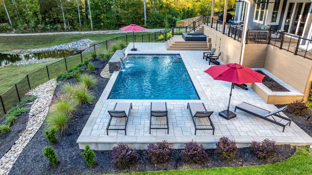Paver pool deck