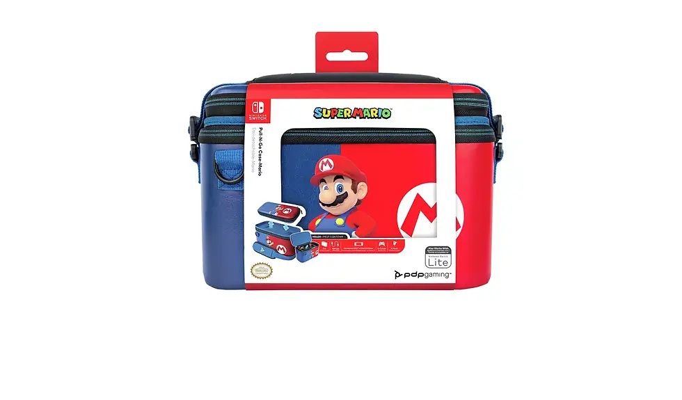 PDP Nintendo Switch Pull-N-Go Case Mario Edition, red/blue